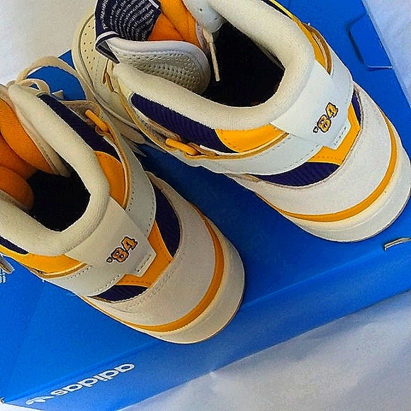 ADIDAS FORUM 84 High Top BASKETBALL SHOES GX9054 Sz 7 NWT Ivory Color Lets play! - Picture 10 of 17